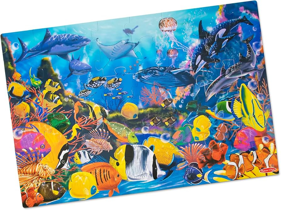 Melissa & Doug Underwater Ocean Floor Puzzle (48 pcs, 2 x 3 feet) - FSC Certified | Amazon (US)