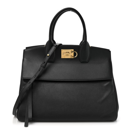 Calfskin Large Studio Bag Black | FASHIONPHILE (US)