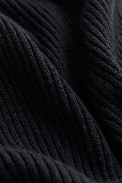 Silk-blend Rib-knit Dress - Black - Ladies | H&M US | H&M (US, CA, MX)