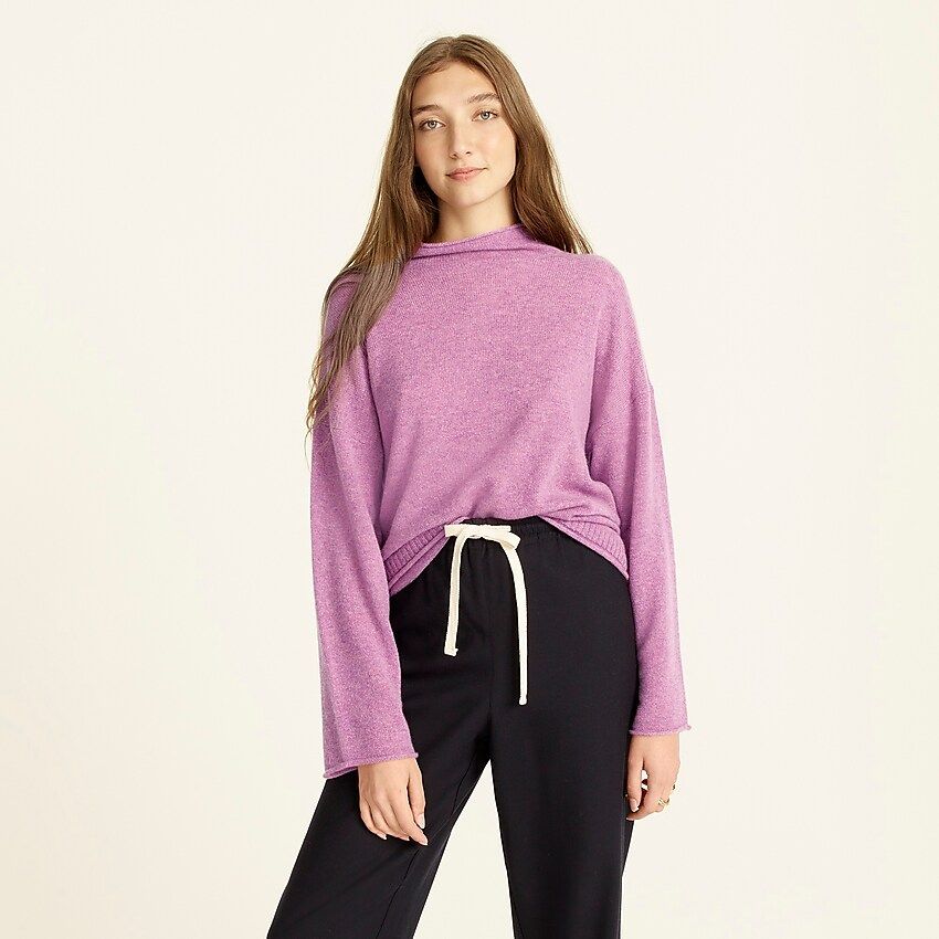 Cashmere relaxed-rollneck sweater | J.Crew US