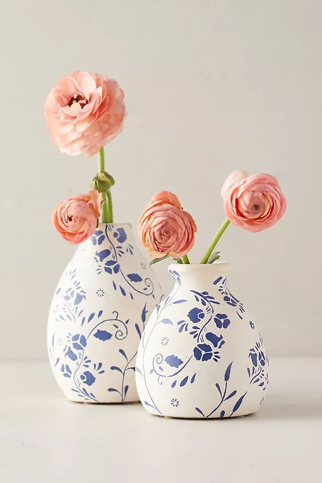 Floral Ceramic Bud Vase | Anthropologie (US)