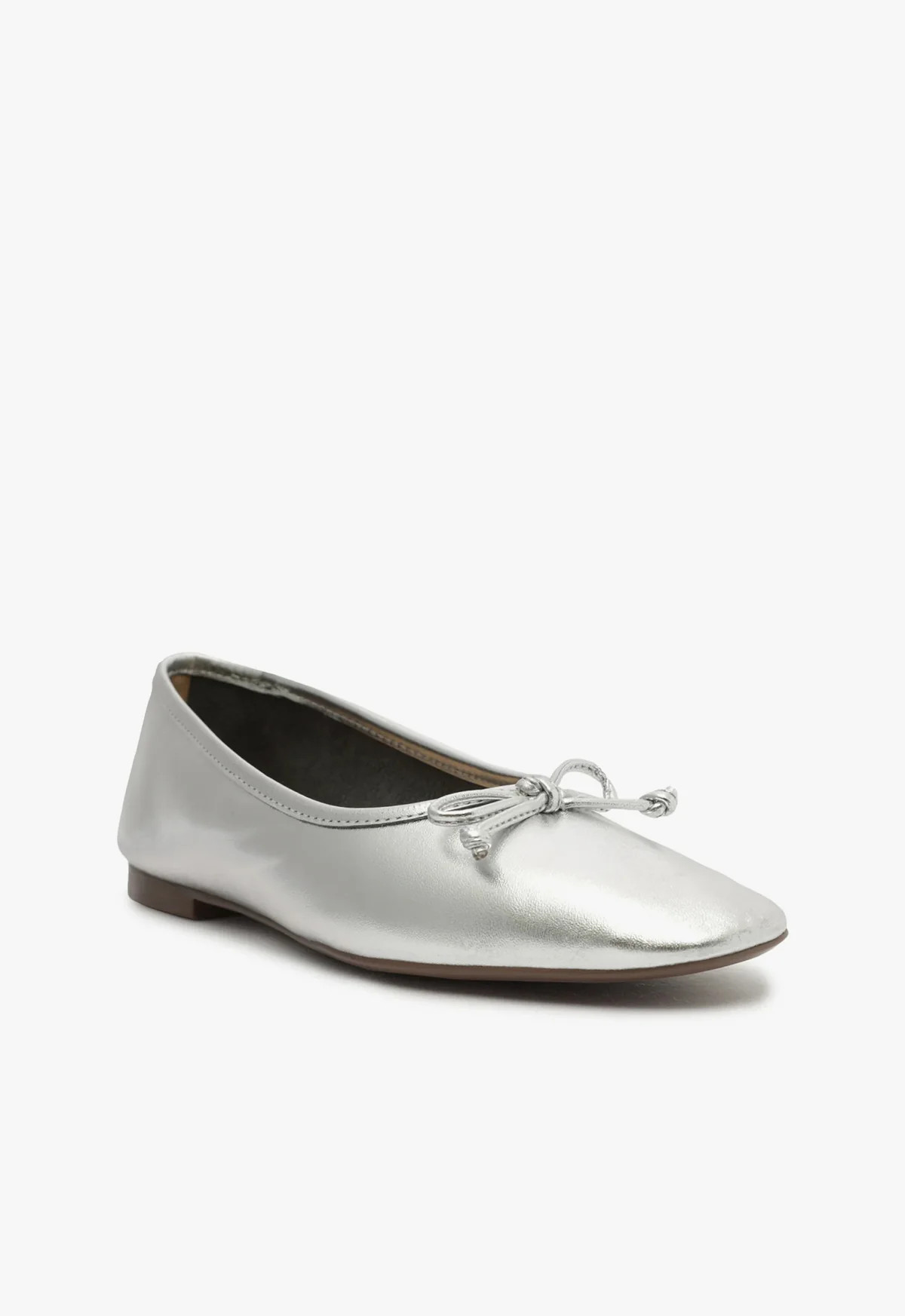 Arissa Silver Leather Ballet Flat | Schutz (US)