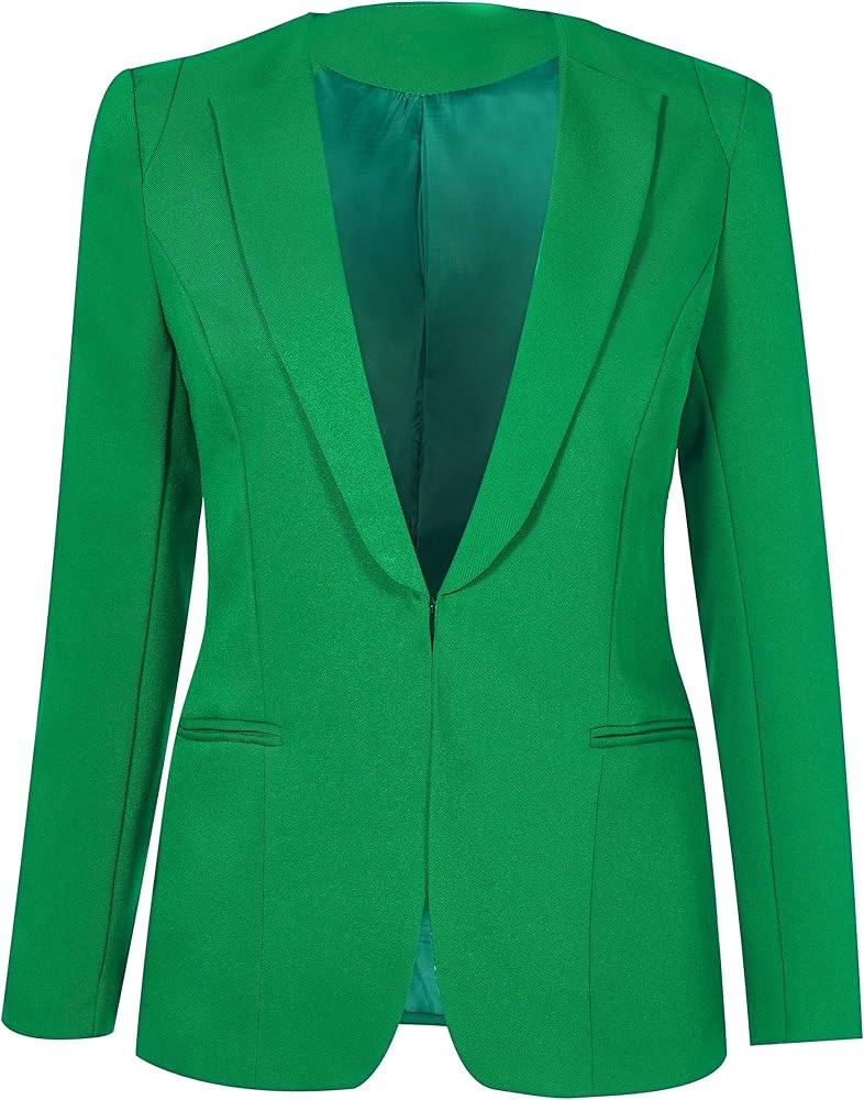 SHUIANGRAN Womens Slim Fit Casual Work Office Business Blazers One Button Jacket | Amazon (US)