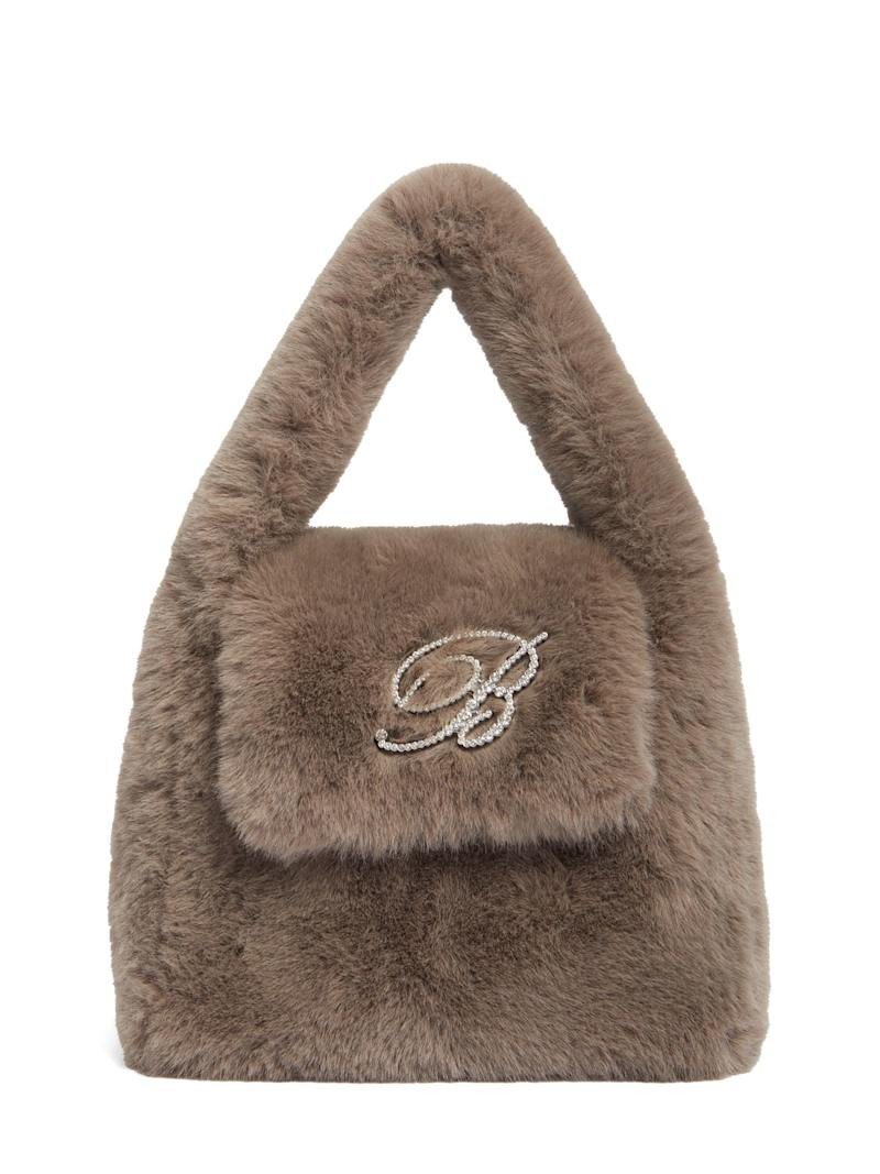 Faux fur top handle bag | Luisaviaroma