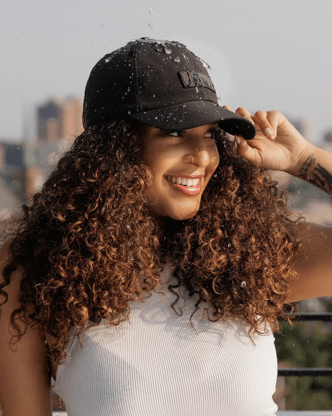 Black Waterproof Satin Lined Dad Hat X-Large / Black | KIN Apparel