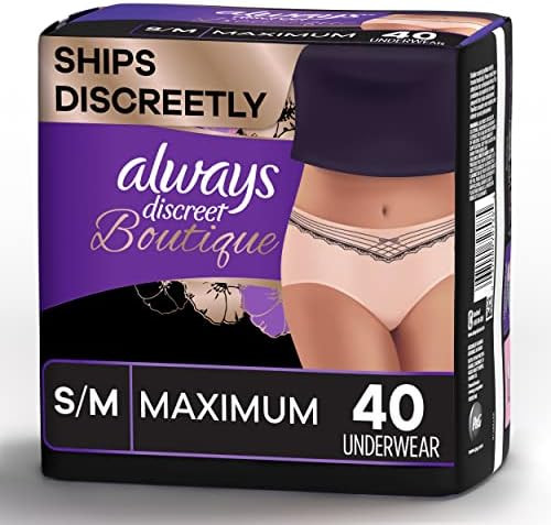Always Discreet Boutique, Incontinence & Postpartum Underwear for Women, Disposable, Maximum Protect | Amazon (US)