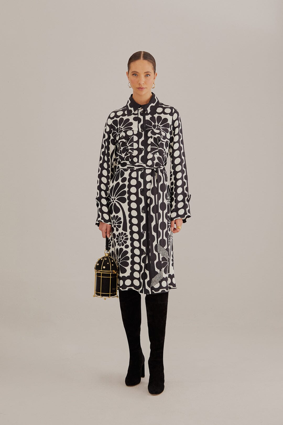 Black Palermo Lenzing™ Ecovero™ Viscose Chemise | FarmRio (US)