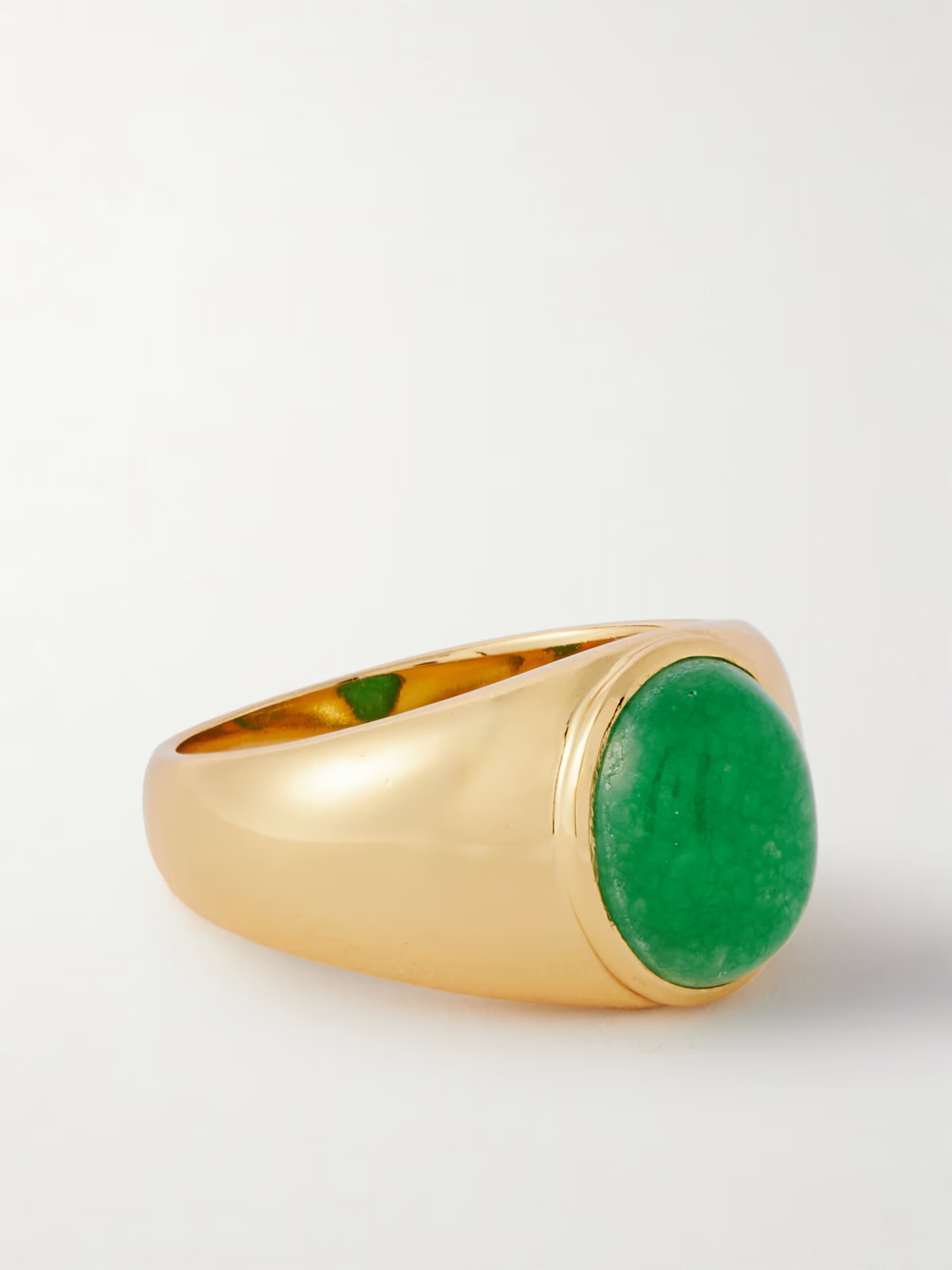 Classico gold vermeil jade signet ring | NET-A-PORTER APAC