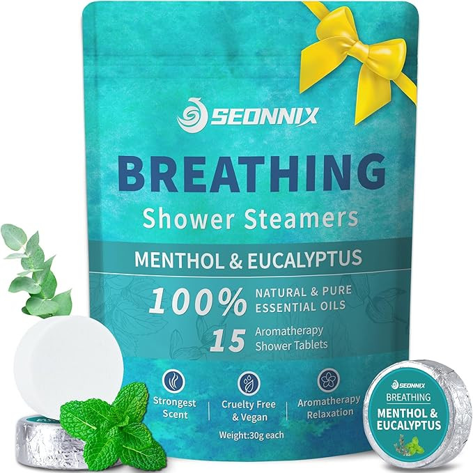 SEONNIX Shower Steamers Aromatherapy 15 Pack, Menthol & Eucalyptus Shower Bombs with Natural Esse... | Amazon (US)