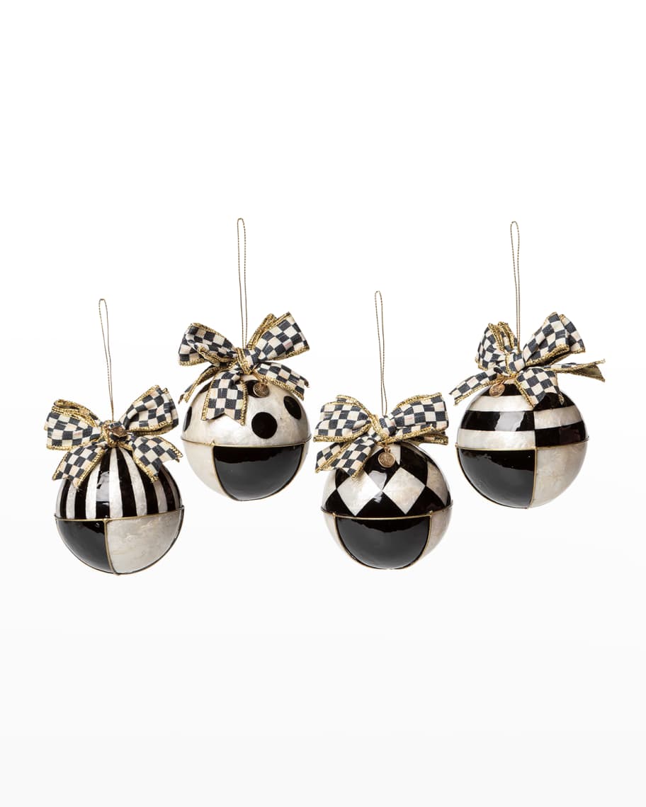 MacKenzie-Childs Checkmate Geometric Cadiz Ornaments, Set of 4 | Neiman Marcus