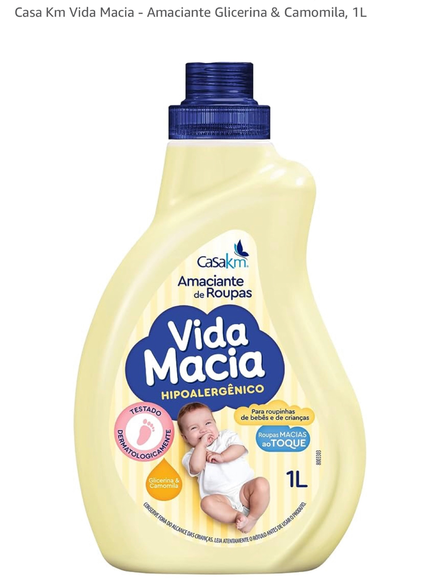 Casa Km Vida Macia - Amaciante Glicerina & Camomila, 1L

#amazonnaltkacademy #amazon #compras 