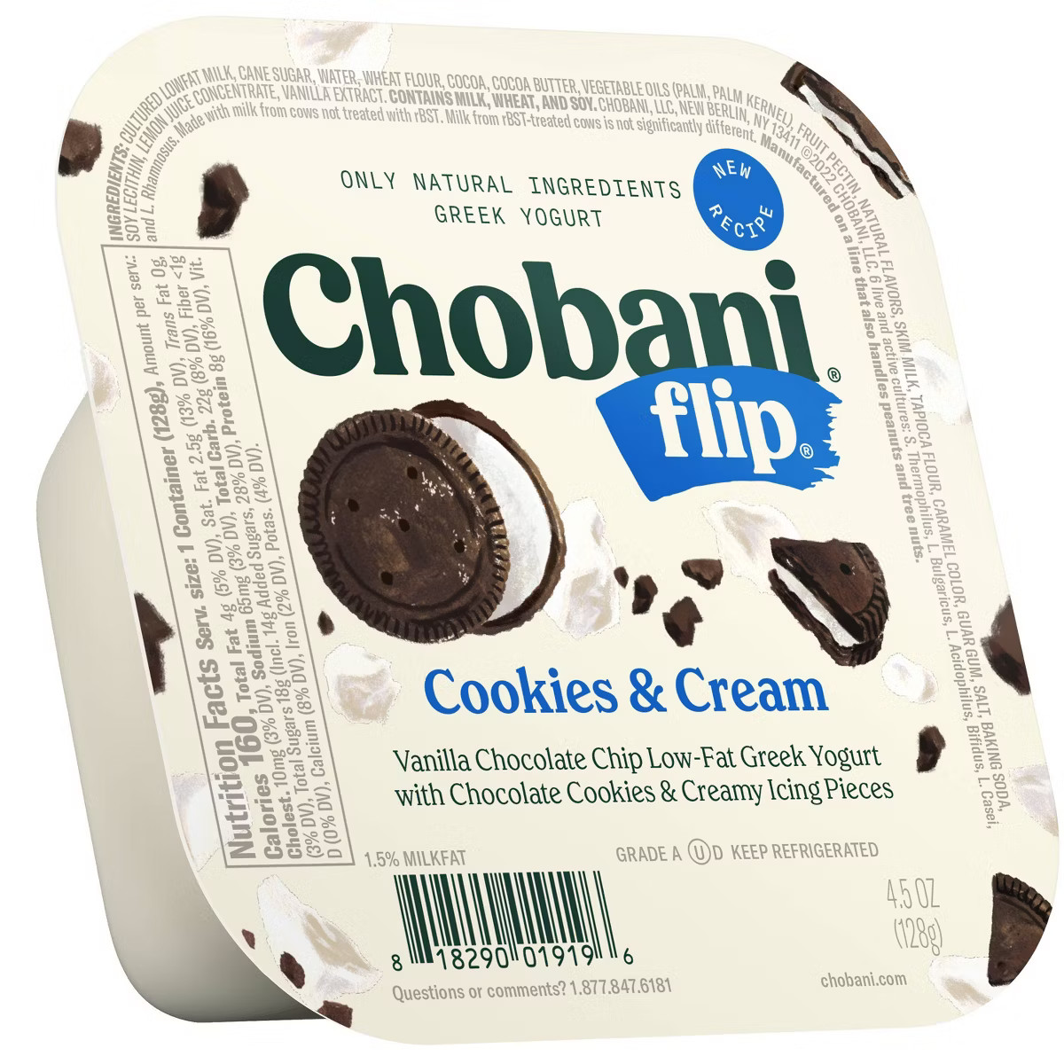 Chobani Flip Cookies & Cream Low Fat Greek Yogurt - 4.5oz | Target