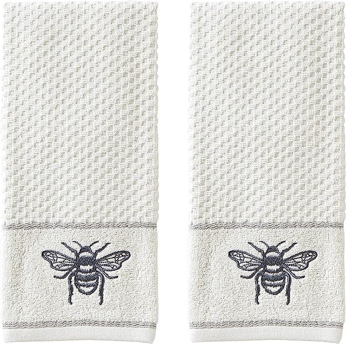 SKL HOME by Saturday Knight Ltd. Farmhouse Bee Hand Towel Set, White, 16x25 | Amazon (US)