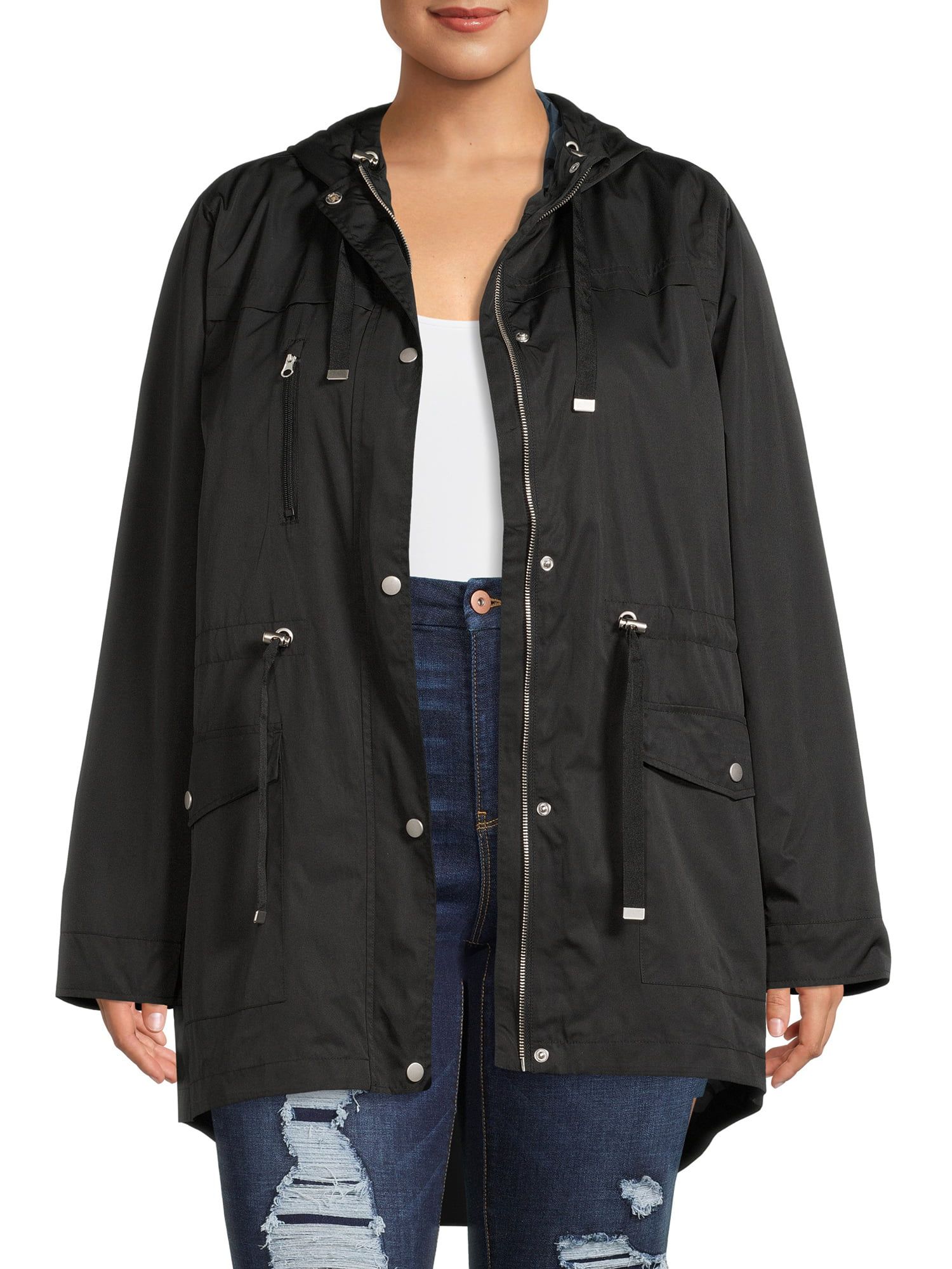 Time and Tru Women's and Women's Plus Lightweight Anorak Jacket | Walmart (US)