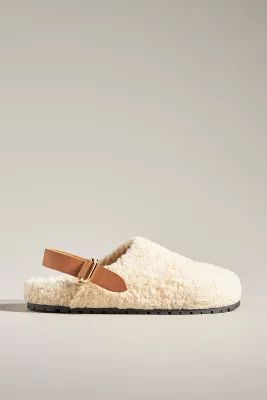Pilcro Faux Shearling Clog Slippers | Anthropologie (US)