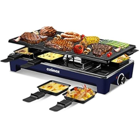 BRAVADEX Raclette Table Grill, Electric Indoor Barbecue Machine, Korean BBQ Tabletop Griddle, Portab | Amazon (US)