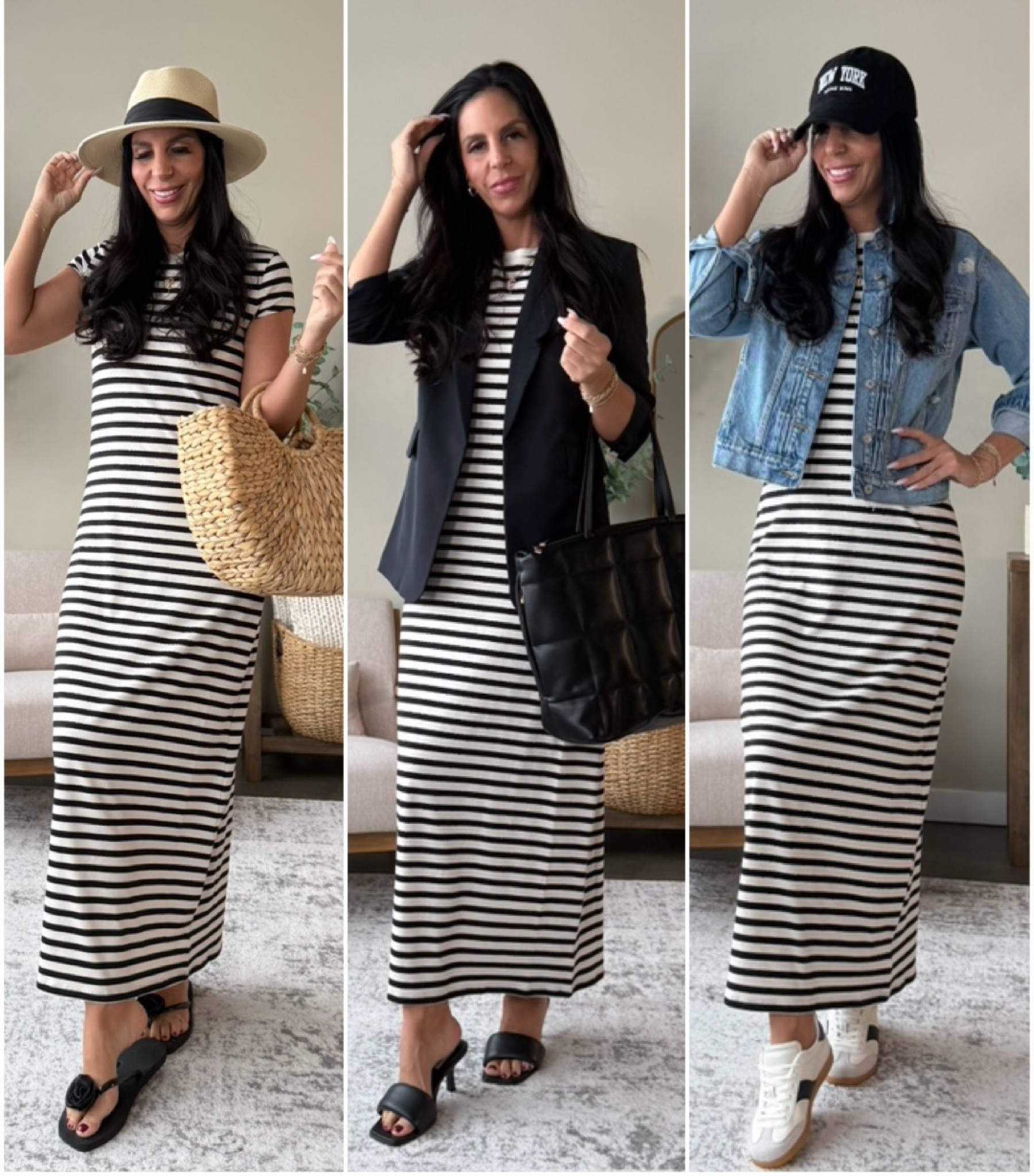 Target Striped $20 Dress 
Dress - small 
Blazer- x-small 
Denim jacket- small  

#LTKU #LTKFindsUnder50 
#LTKOver40 #LTKFindsUnder50 #LTKSeasonal 

#LTKShoeCrush #LTKTravel