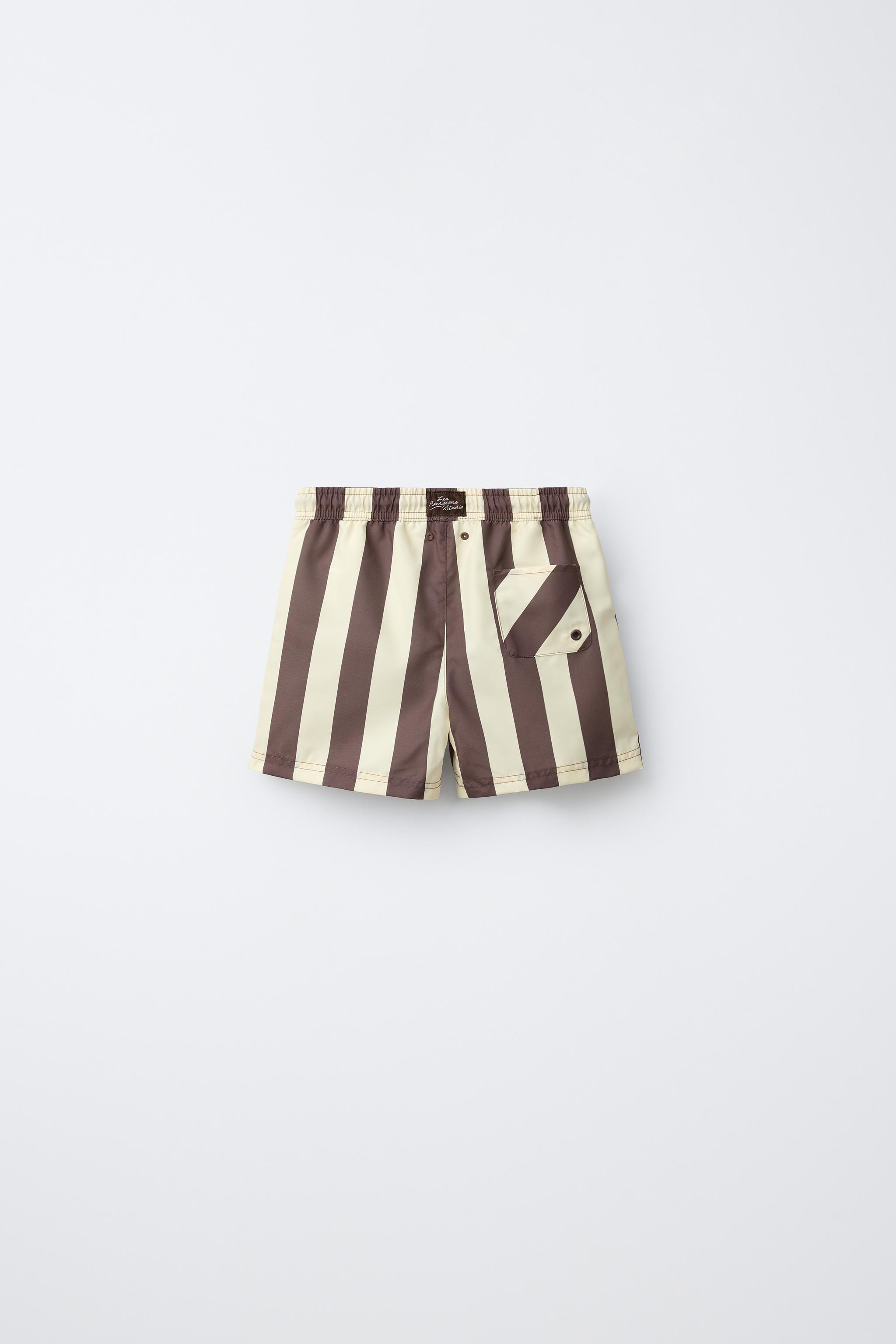 6-14 YEARS/ STRIPED SWIM SHORTS | Zara US