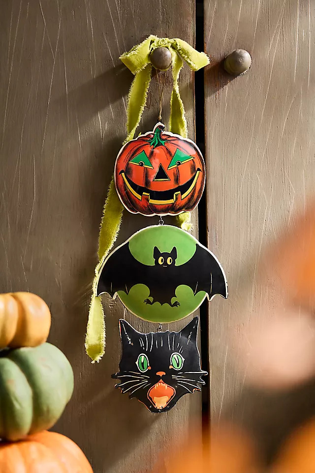 Puffed Enamel Halloween Wreath Charm | Anthropologie (US)