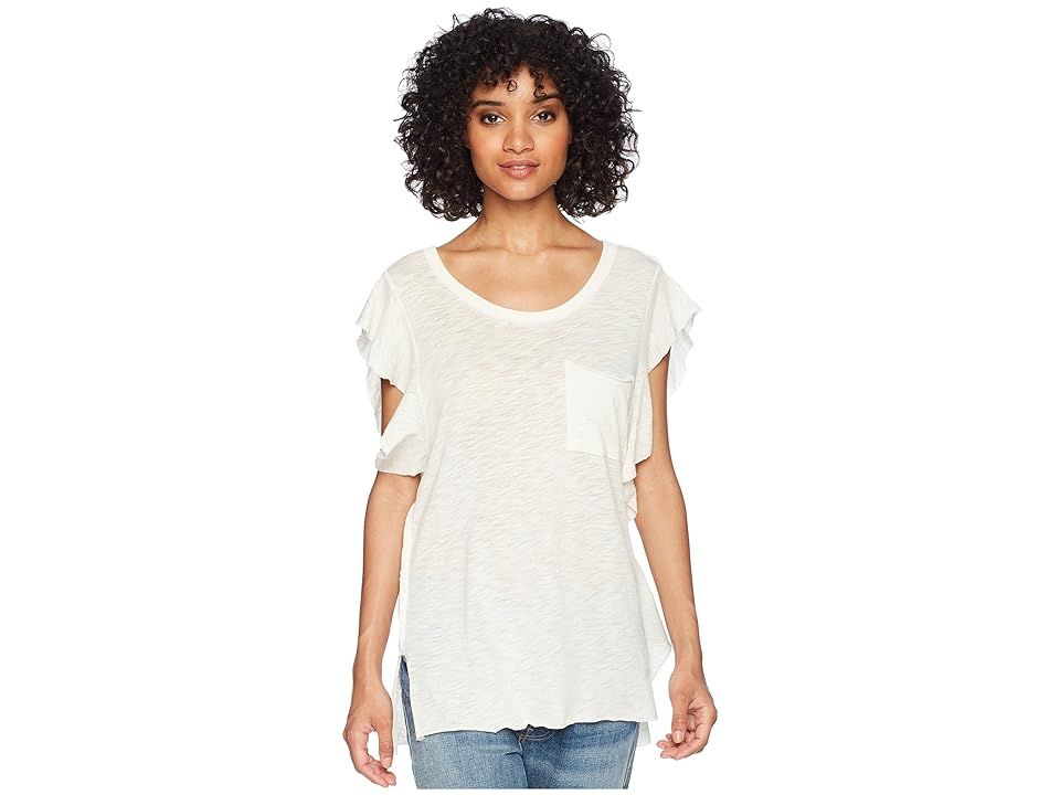 Free People So Easy Tee (Ivory) Women's T Shirt | 6pm
