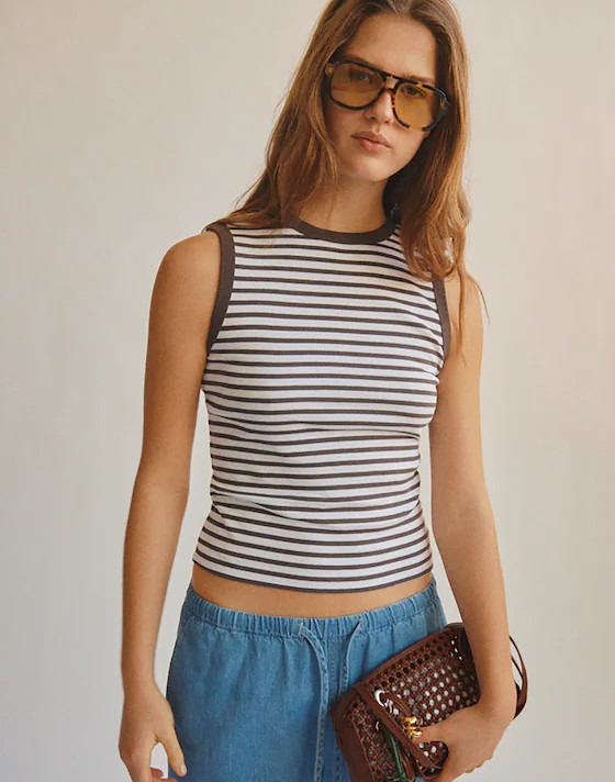 The '90s Shell Tank in Compact Cotton | Madewell