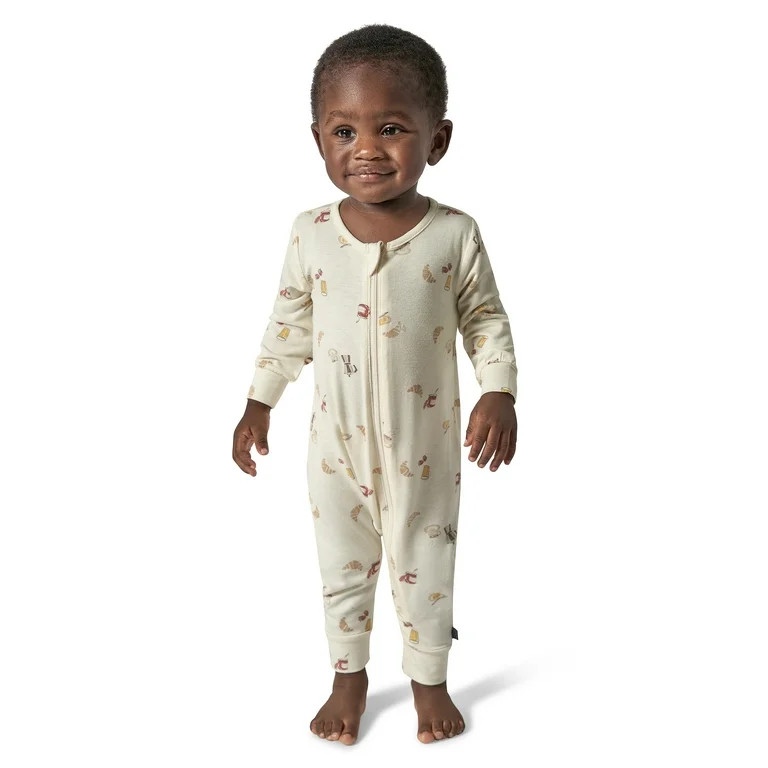 Modern Moments by Gerber Baby Neutral S uper Soft Long Sleeve Coverall, Sizes Newborn - 12 Months | Walmart (US)