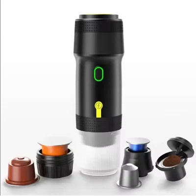 Portable Electric Espresso Machine, Self-heating Usb-c & Car Charger Compatible Mini Coffee Maker For Use With Capsules Or Ground Coffee, Ideal For Tr | Wayfair North America