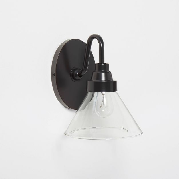 Glass Shepherd Sconce Black - Threshold™ designed with Studio McGee | Target