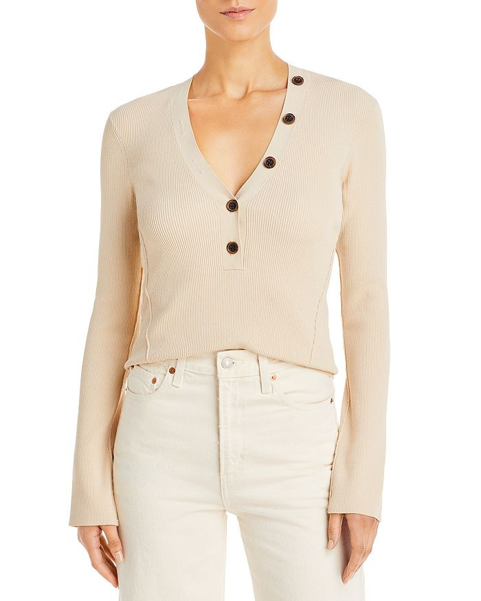 Long Sleeve Ribbed Top | Bloomingdale's (US)