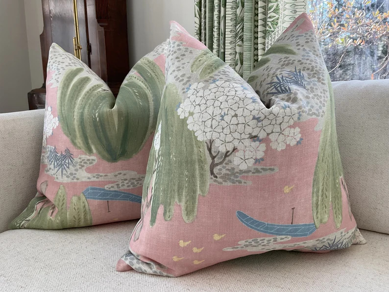 Thibaut Anna French “Willow Tree” in blush pillow cover | Etsy (US)