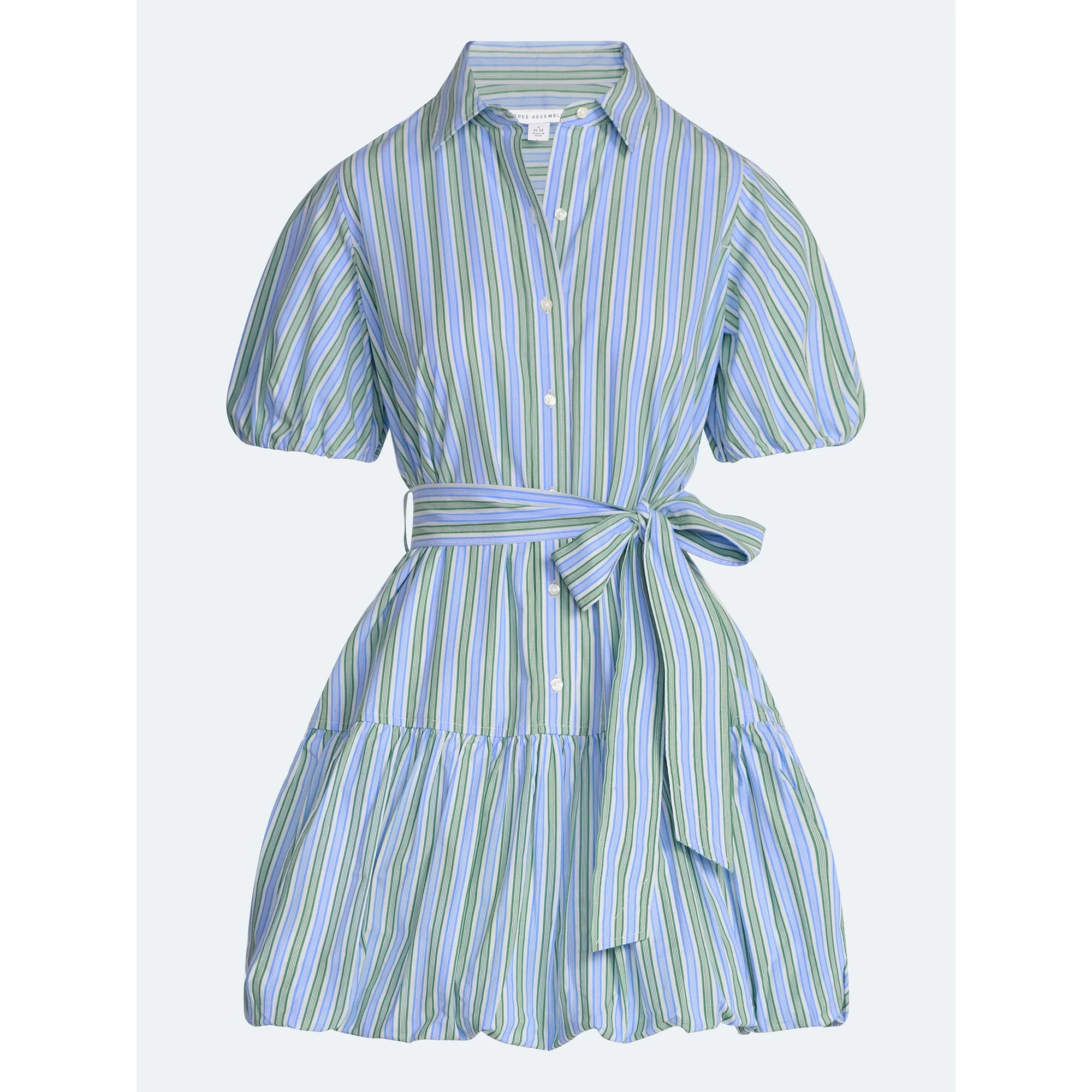 Free Assembly Women's and Women's Plus Cotton Mini Dress with Puff Sleeves, Sizes XS-4X | Walmart (US)