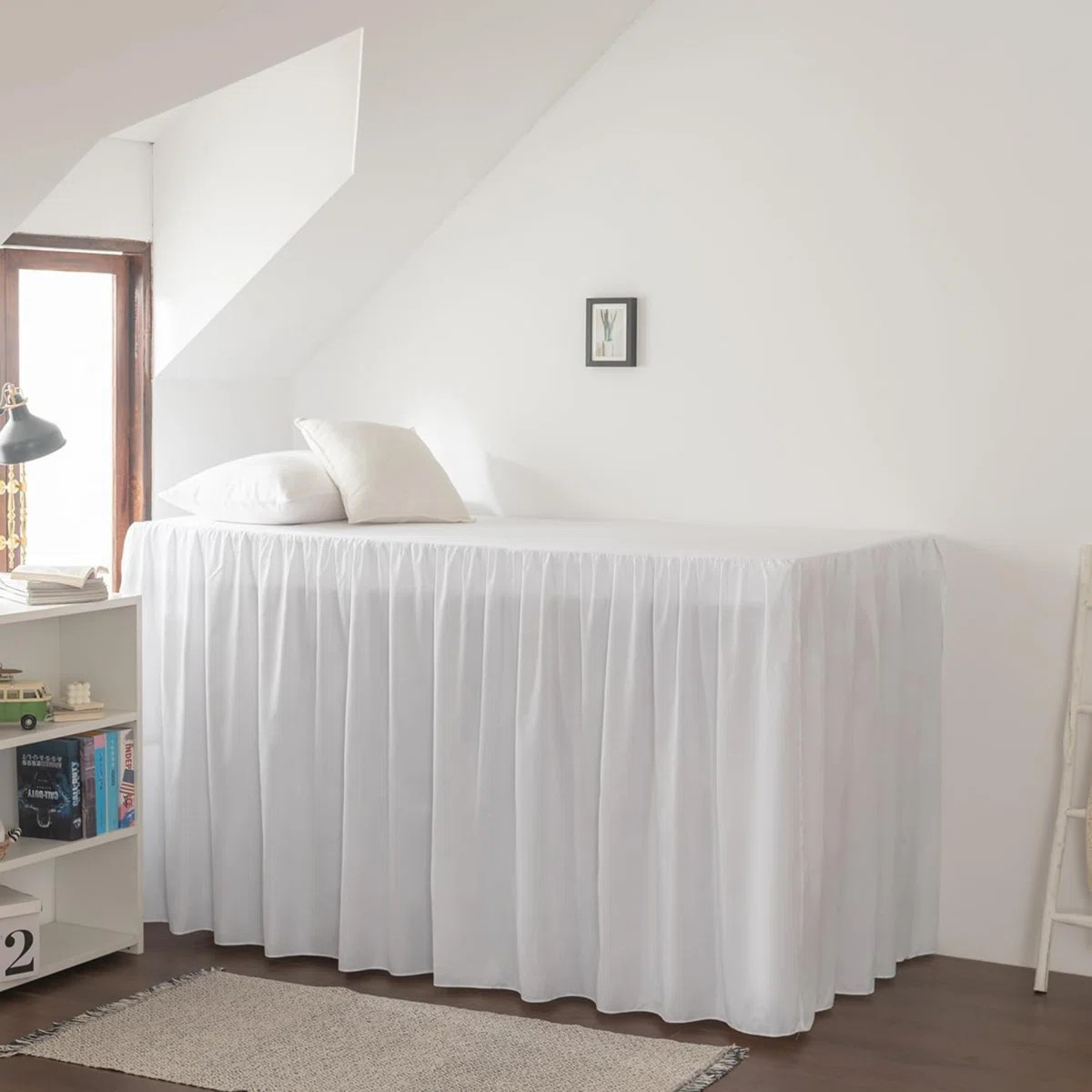 Dorm Room Bed Skirt Twin XL - College Dorm Bed Skirt -  Dorm Room Bed Skirt  Tailored Drop - 100%... | Wayfair North America