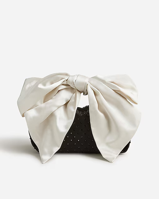 Geneva bow bag in satin | J. Crew US