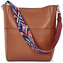 BROMEN Women Handbag Designer Vegan Leather Hobo Handbags Shoulder Bucket Cross-body Purse | Amazon (US)