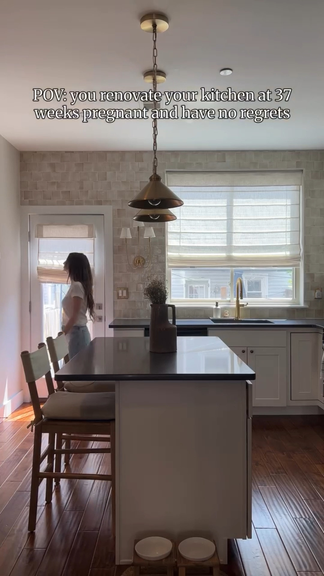 Finally turned our builder grade kitchen into one I love after 6 years of living in this home! 

The kitchen was brand new when we moved in - but I hated it! The house was new construction but we bought it after the builder had chosen the finishes. I told my husband we could buy the house as long as he promised to change the backsplash within the first month (and he agreed) but 6 years later it still had not been done. What better time than when I was 37 weeks pregnant to rip out the backsplash and start fresh! No regrets. I love the new tile. We didn’t change much else (just the cabinet hardware, faucet, window treatments, and light fixtures) yet it feels like an entirely new kitchen. 

Thank you to @annsacks x @studiomcgee for supplying the tile and @kohler x @studiomcgee for supplying the faucet for this project! 

#kitchen #kitchenreno #kitchenmakeover #diyhomeprojects