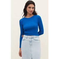 Stradivarius Pull À Col Rond Bleu Électrique L | Stradivarius (FR)