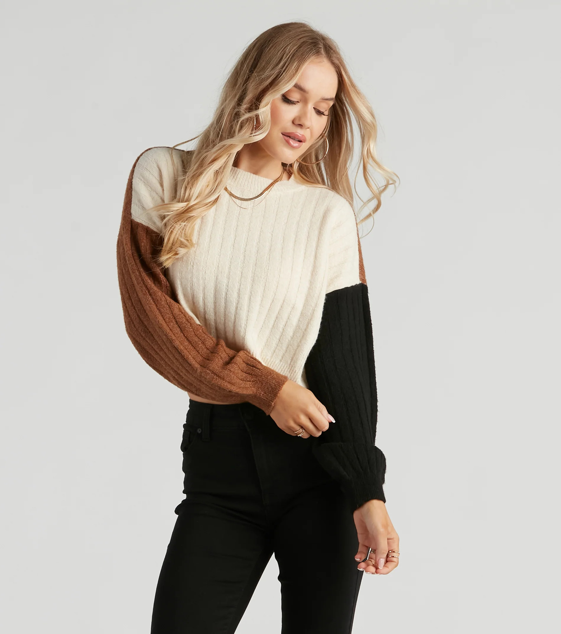 Best Of Friends Color Block Sweater | Windsor Stores