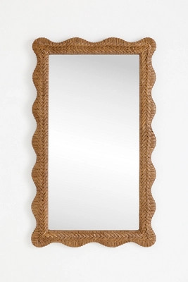 Wallie Scalloped Rattan Wall Mirror | Anthropologie (US)