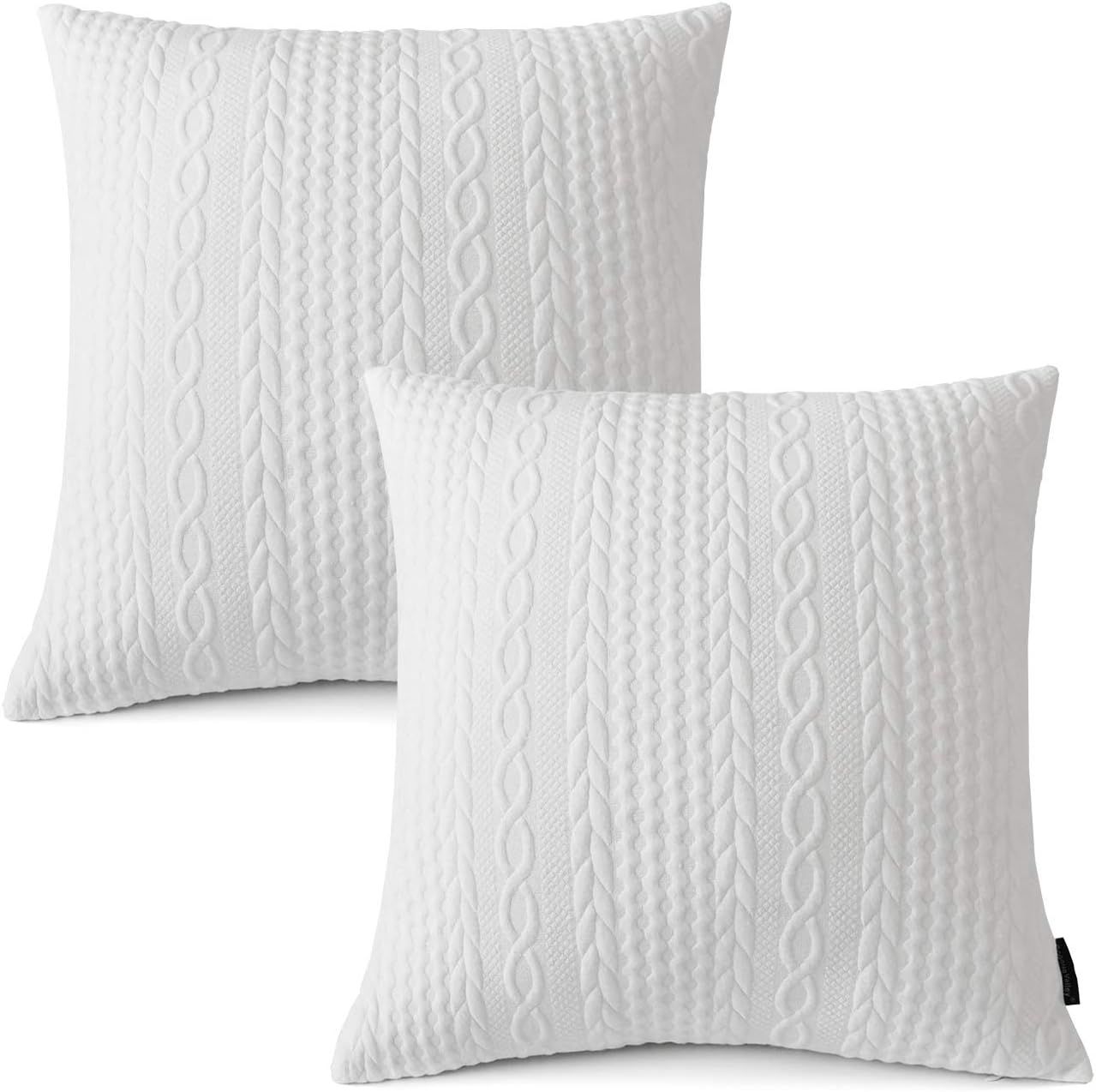 Booque Valley Throw Pillow Covers, Pack of 2 Super Soft Elegant Modern Embossed Patterned Cushion... | Amazon (US)