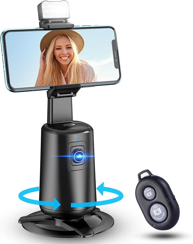 Auto Face Tracking Tripod 360° Rotating Cell Phone Photo and Video Kits Stand, No App, Camera St... | Amazon (US)