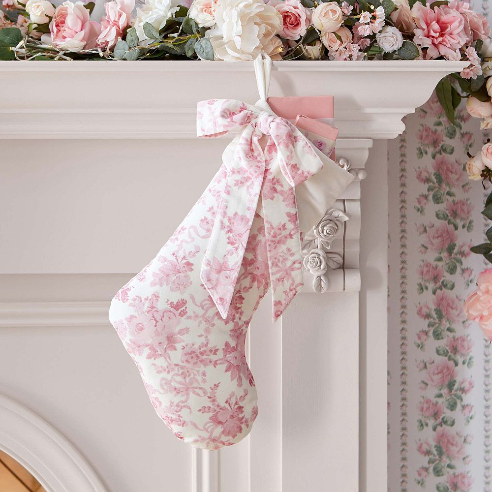 LoveShackFancy Pink Damask Stocking | Pottery Barn Teen