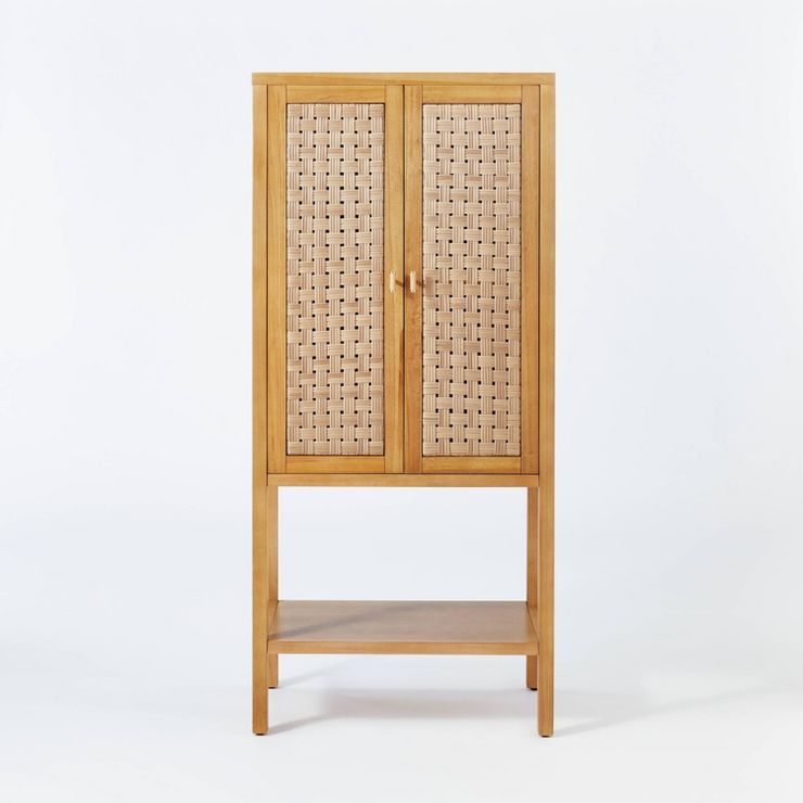 66" Palmdale Woven Door Cabinet Natural - Threshold™ designed with Studio McGee | Target