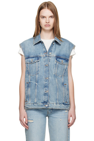 Blue Rory Denim Vest | SSENSE