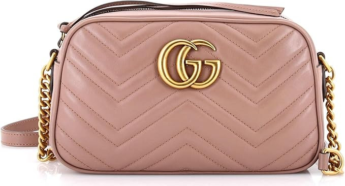 Amazon.com: Gucci, Pre-Loved GG Marmont Shoulder Bag Matelasse Leather Small, Neutral : Amazon Lu... | Amazon (US)