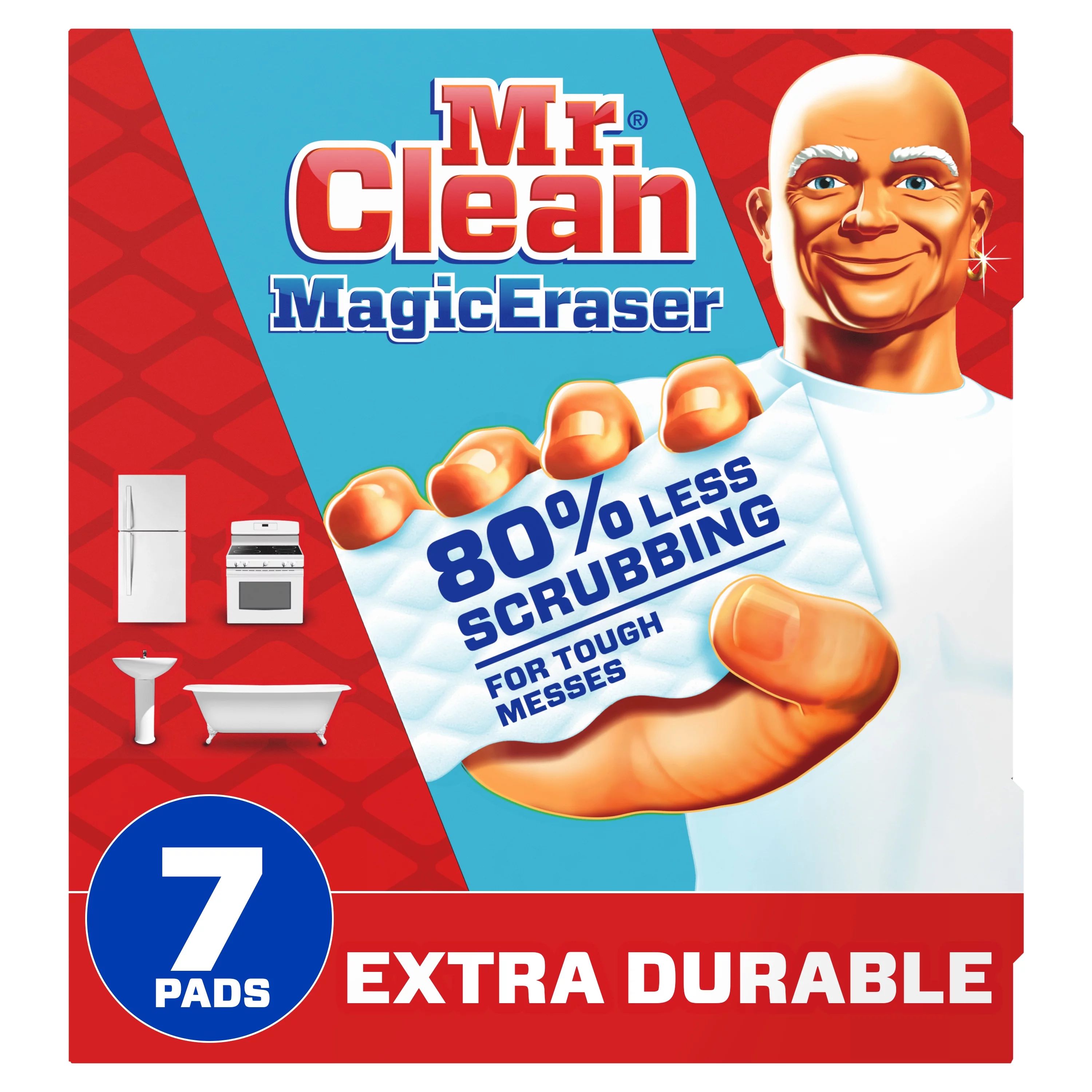 Mr. Clean Magic Eraser Extra Durable All-Purpose Cleaning Pads with Durafoam, 7 Ct | Walmart (US)