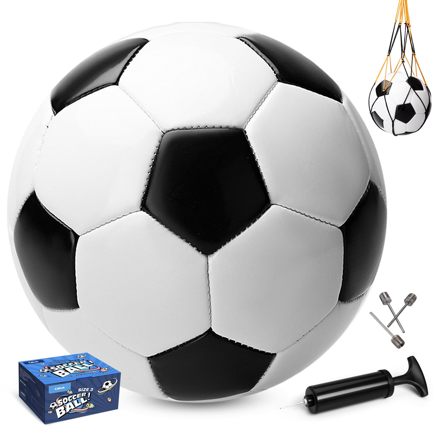 Soccer Ball Size 3/4/5 with Pump & Bag - Pack of 1, 2 or 3 - Operation Christmas Balls - Classic ... | Amazon (US)