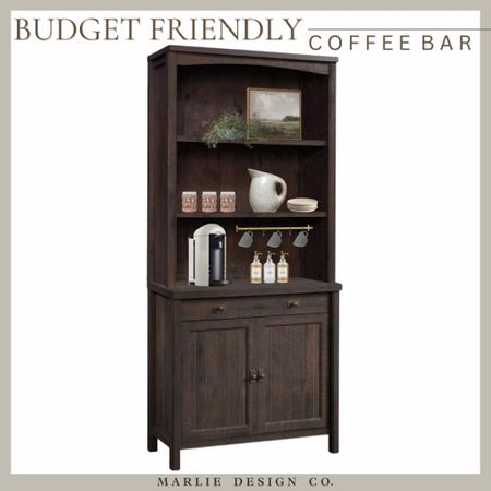 Affordable Coffee Bar | hutch | sideboard cabinet | found cabinet | display shelf | framed art | mug rail | nespresso machine | faux plant | shelf decor | seagrass tumbler | pitcher | plates | mugs | syrup dispenser | Amazon home finds | Target finds | shelf 

#LTKfindsunder50 #LTKfindsunder100 #LTKhome