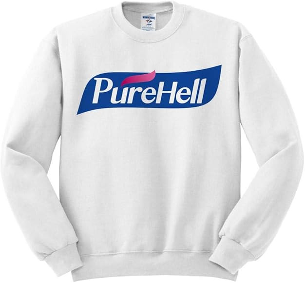 Pure Hell Hand Funny Germ Parody Sweatshirt Unisex | Amazon (US)