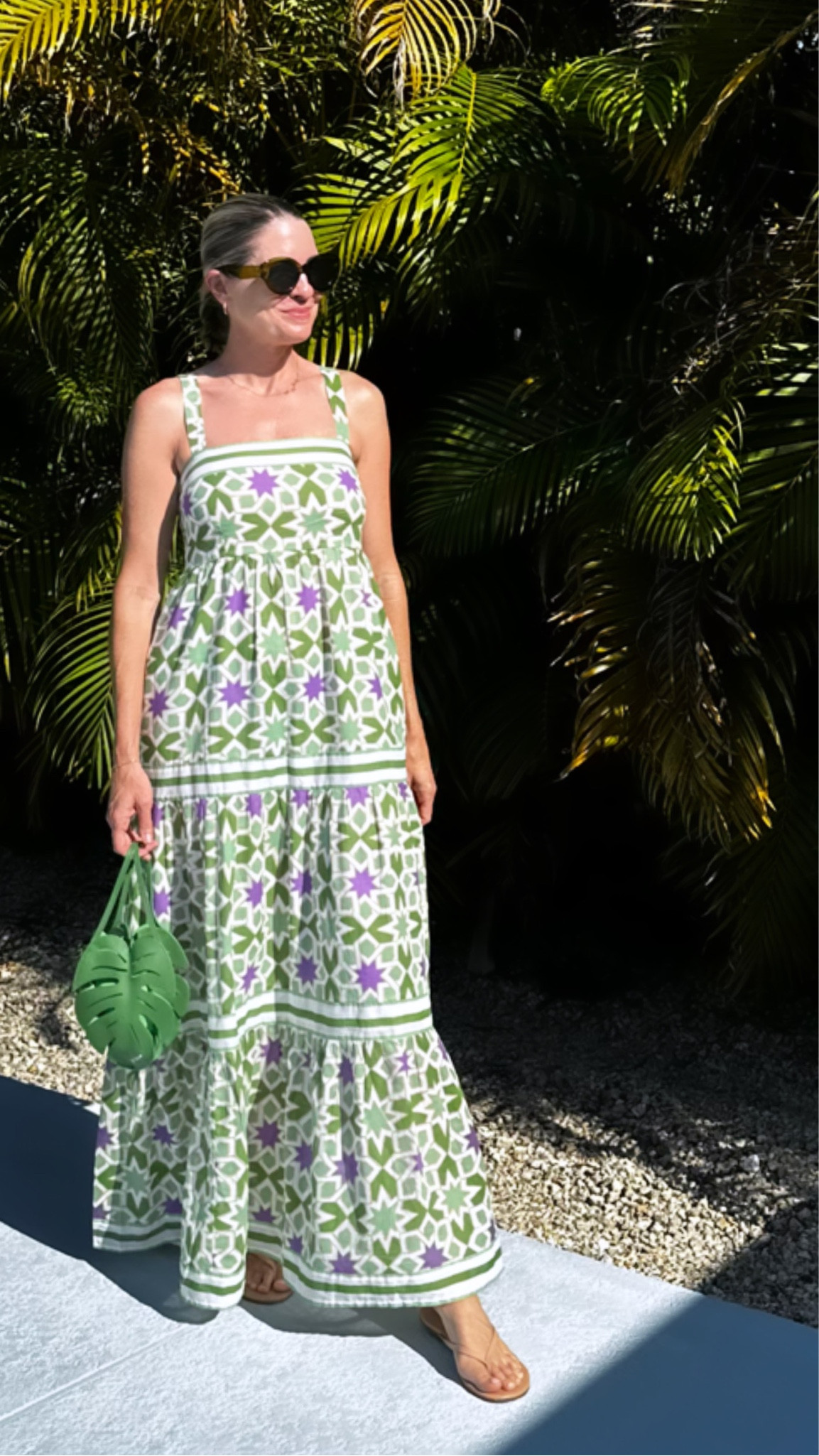 Last night in Jupiter!  💚💜
The color combo in this dress is perfection--