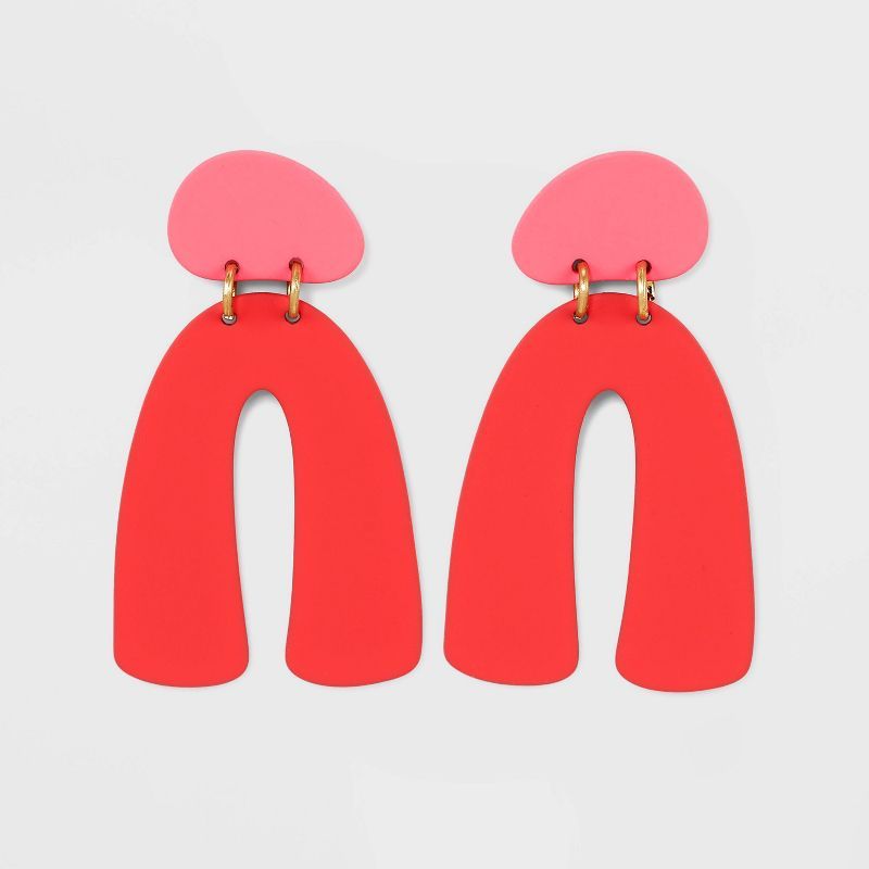 Abstract Arc Drop Earrings - Universal Thread™ | Target